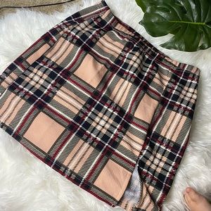 Plaid schoolgirl style skirt